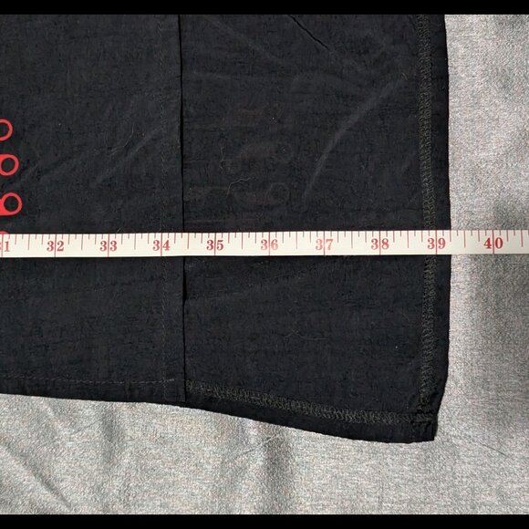 Vintage Cyberdog Loin Cloth Panel Skirt Red Circuitry Black Medium - Picture 5 of 8